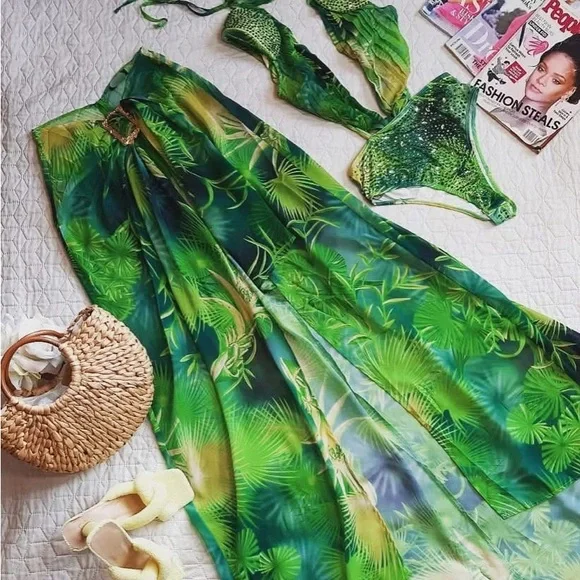 Urban Outfitters | Dresses | Urban Outfitters Green Tropical Maxi Dress |  Poshmark